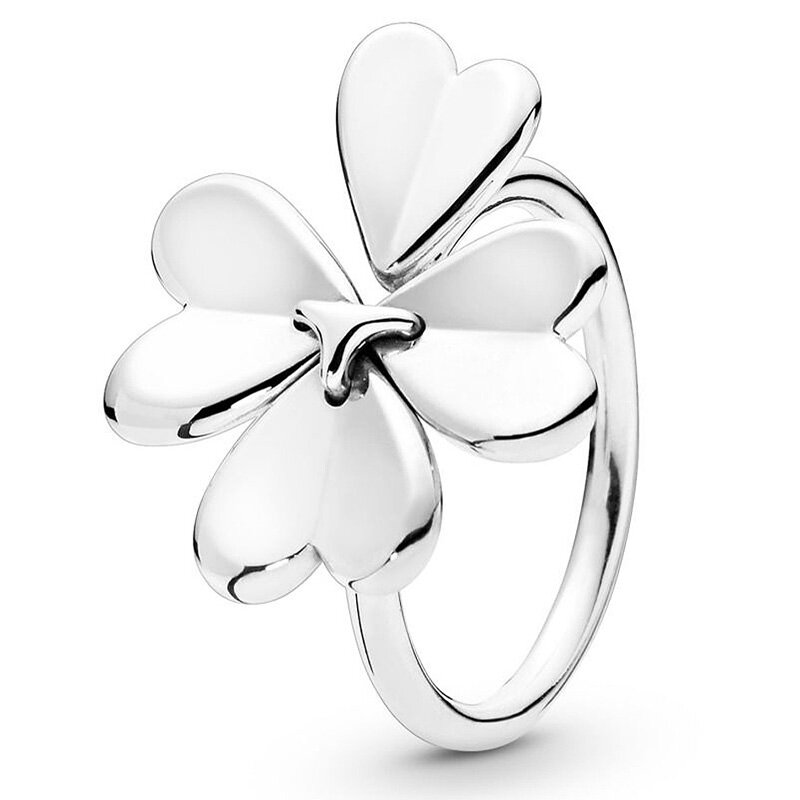 New 925 Sterling Silver Pandora Ring Snake Ocean Frosty Daisy Clover Flower Crown Freedom Delicate Heart Ring For Women Jewelry