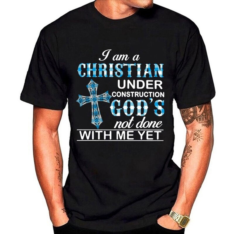 신의 티셔츠 예수 티셔츠 기독교 셔츠 신앙 티셔츠 기독교인을위한 선물 반팔 캐주얼 탑스 여름 티셔츠