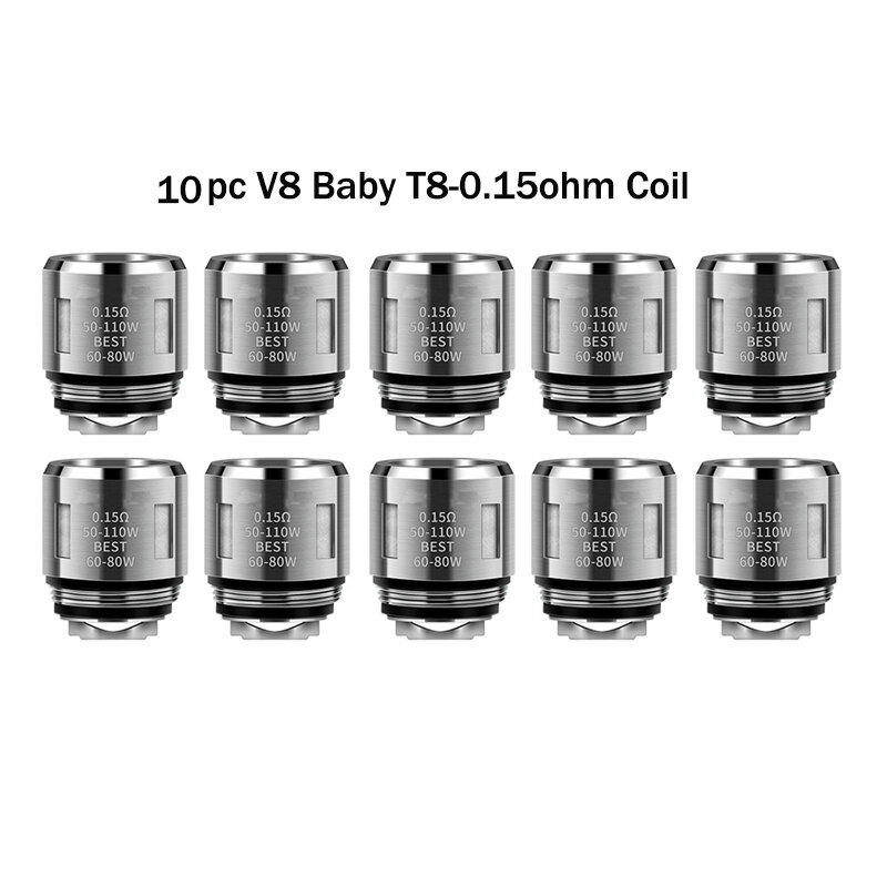 Cabeza de bobina de bebé TFV8, 5 piezas, 0,15 ohm, núcleo de tanques grandes para bebé/bebé TFV8