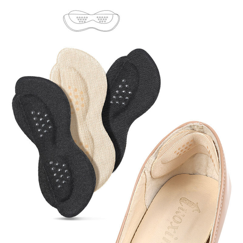 Invisible Heel Pads Insert Sticker For Shoes Reducer Filler High Heels Liner Protector Heel Pain Relief Self-adhesive Cushion