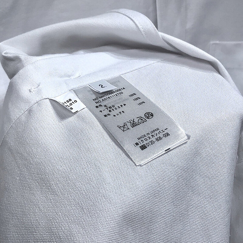 Tb thom-メンズシャツ,無地,長袖,カジュアル,タートルネック,高級ブランド,オックスフォード,高品質