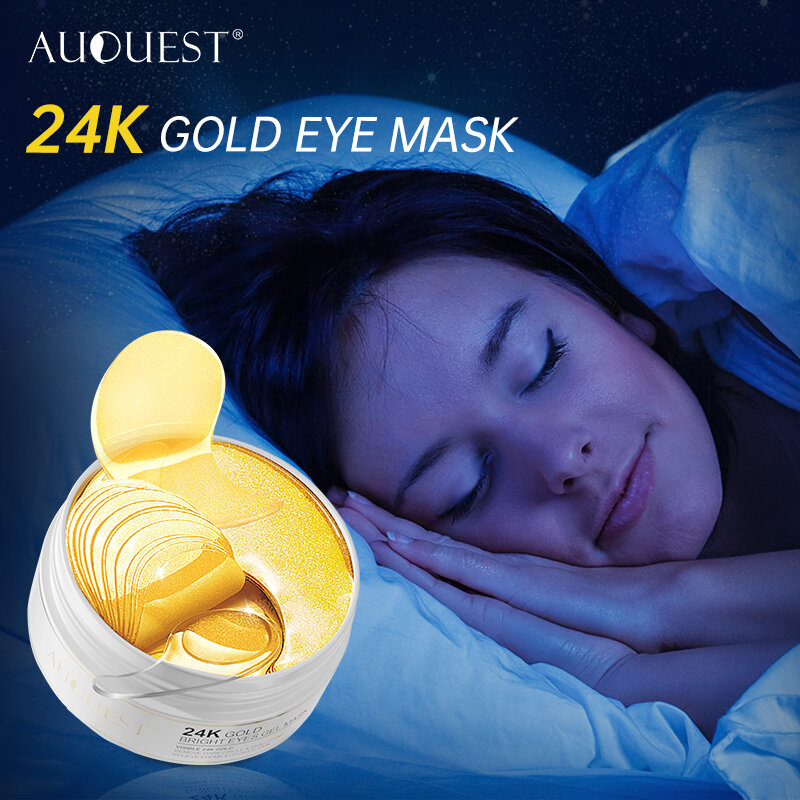 JoyPretty 24K Gold Dark Circle Eye Patch Masks Wrinkle Remov Collagen Eye Bag Patch Whitening Facial Eyes Skincare Beauty Health