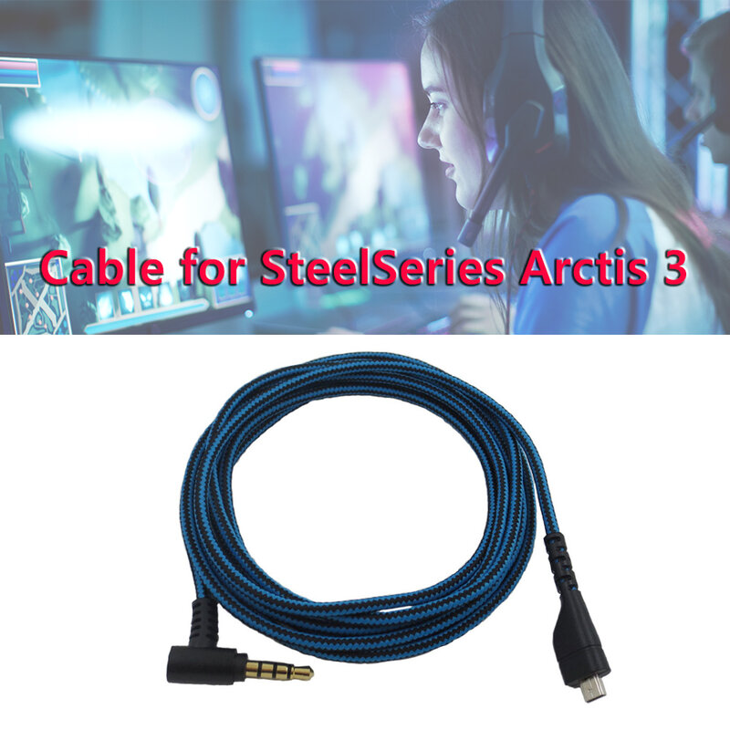 Headphone Gaming Kabel Audio Kabel Headphone Pengganti Gaming untuk SteelSeries Arctis 3 5 7 Aksesori Headset