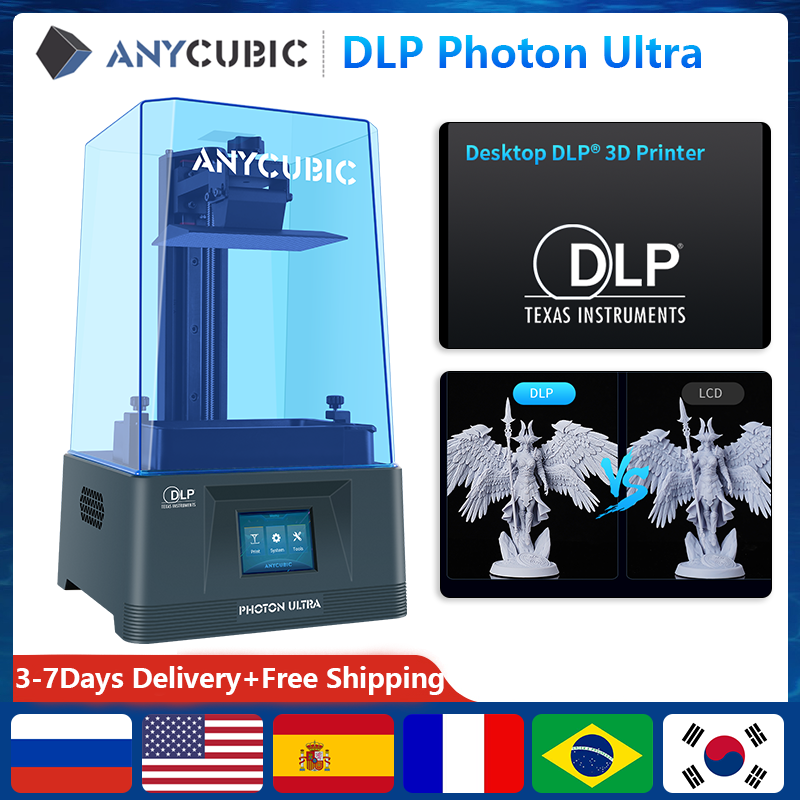 ANYCUBIC Fóton Ultra DLP Impressoras Rápidas 12W Baixa Potência 6 cm/hora Economia de Energia Silenciosa Impressora Desktop DLP 3D
