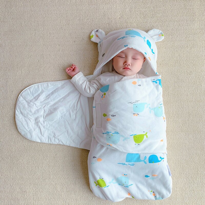 Weixinbuy Pasgeboren Baby Beddengoed Inbakeren Katoen Zachte Anti-Jump Deken Sleepsack Baby Slaapzak Baby Inbakeren Wrap