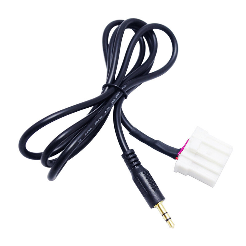 Cable adaptador de entrada de Audio auxiliar B70, accesorio negro de 3,5mm para Mazda 2, 3, 5, 6, MX5, RX8, 2006, MP3, CD, enchufe cambiador