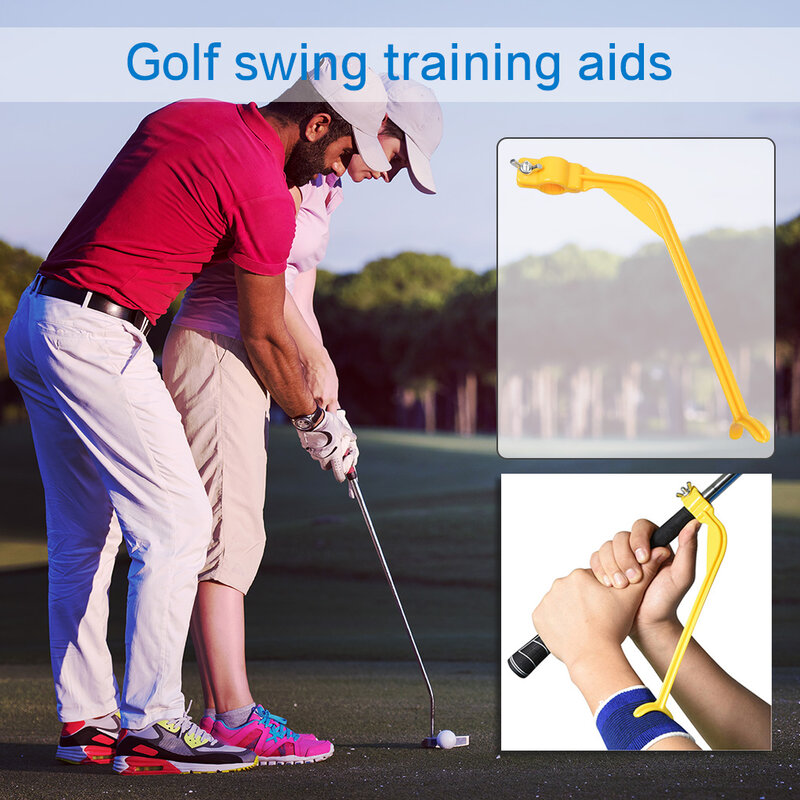 Golf Swing Trainer Golf Pols Control Swing Training Hulp Houding Geleiding Tool Sportbenodigdheden Geel