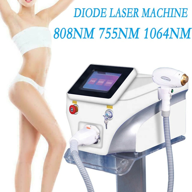 Mesin Pencabut Rambut Laser Multi Panjang Gelombang Laser Dioda 755 808 1064nm Penghilang Bulu Wajah Laser Tanpa Rasa Sakit