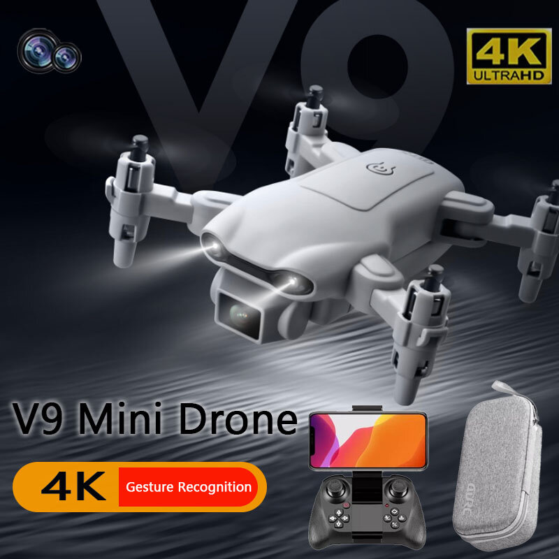 V9 Радиоуправляемый мини-Дрон 1080P двойная камера HD широкоугольная 4K антенна фотография WIFI Квадрокоптер складной Дрон игрушка