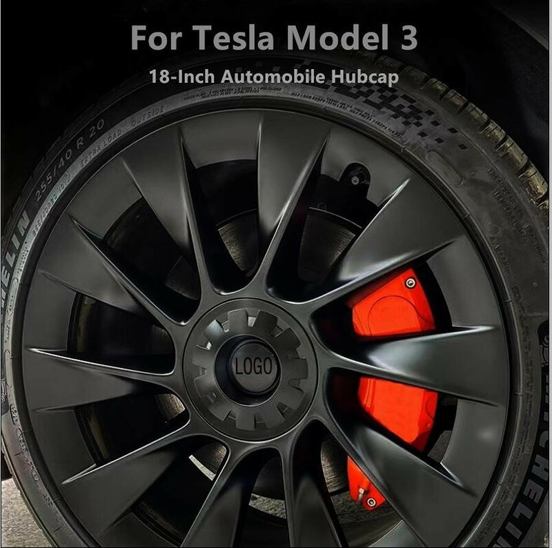 For Tesla Model 3 Models Hubcap Modification 18-Inch Automobile Hubcap Wheel Cover Model Y 19-Inch Car Replacement  Accessories