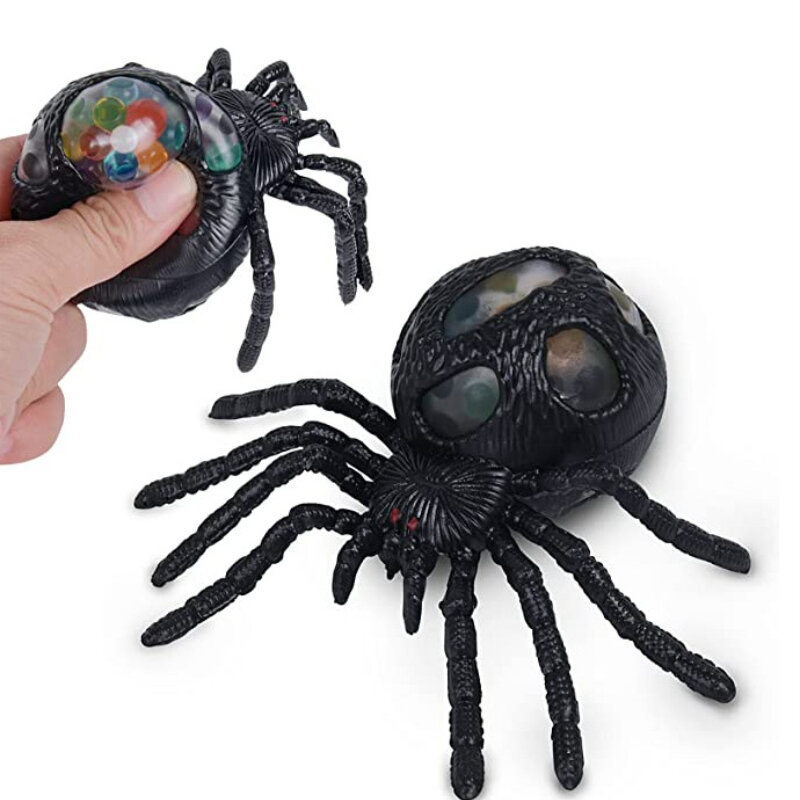 Вентиляционная игрушка, оригинальный подарок на Хэллоуин, пугающий черный паук, подходит для украшения праздничной вечеринки