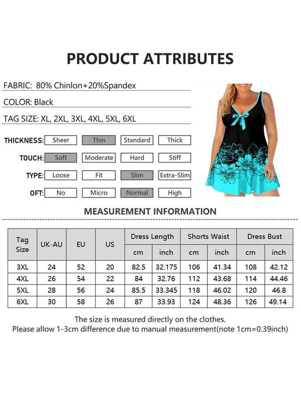 Женская юбка для плавания с цветочным принтом, размеры до 6XL