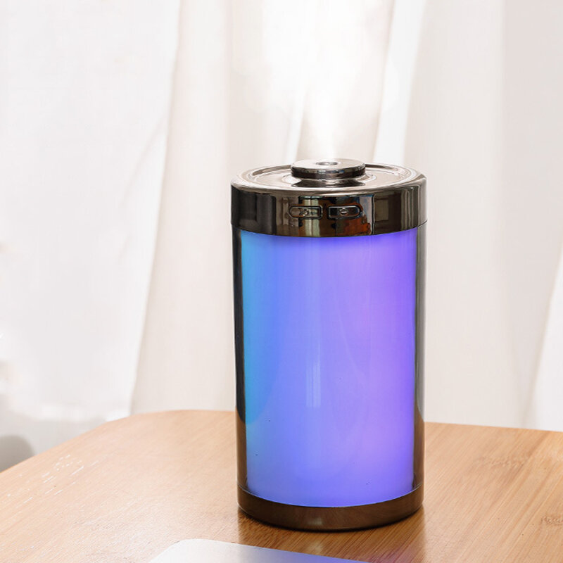 Cangkir Warna-warni Pelembap Udara Ultrasonik Penyebar Aroma Minyak Esensial Aromaterapi Rumah Kamar Tidur Mobil Kantor USB 310ML