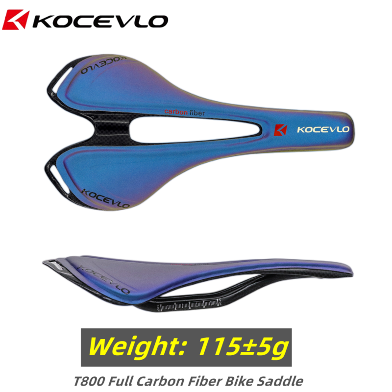 KOCEVLO Full Carbonfiber + fibra di pelle Road Mountain Bike sella cuscino del sedile Carbon Bicycle scolorimento parti di ciclismo