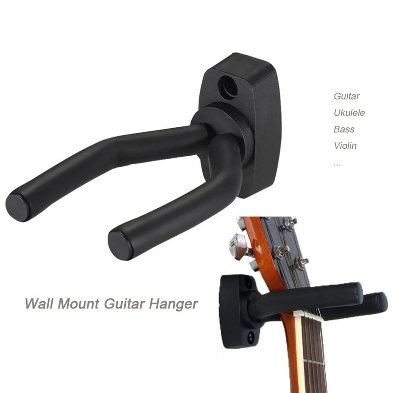 Gancho de suspensión de guitarra de montaje en pared, soporte antideslizante para guitarra acústica, ukelele, violín, bajo, accesorios para instrumentos