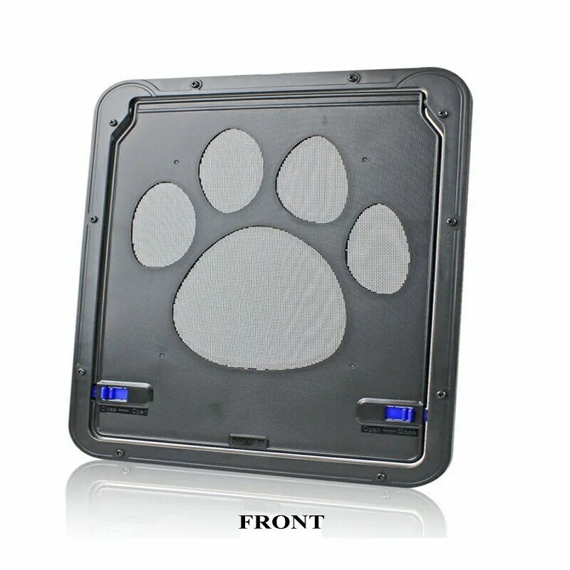 Abridor de puerta con solapa para gato y perro, mosquitera electrónica de pared para puerta de entrada controlada, Protector de ventana, pestillo de soporte de Microchip