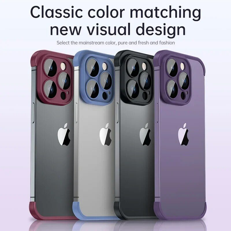 Бескаркасный бампер из ТПУ с защитой объектива камеры для iPhone 15 14 13 12 Pro Max Plus, угловая накладка, Мягкий Силиконовый противоударный чехол