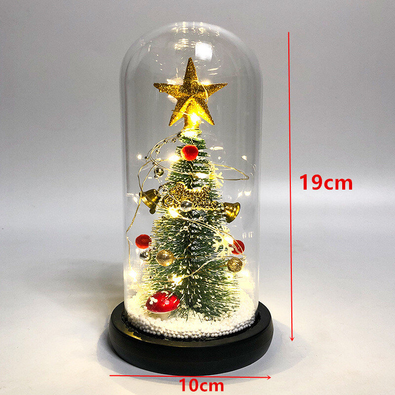 2023 presentes de ano novo elk santa árvore na capa de vidro fadas luzes led decorações de natal para casa iluminação do feriado decoração casamento