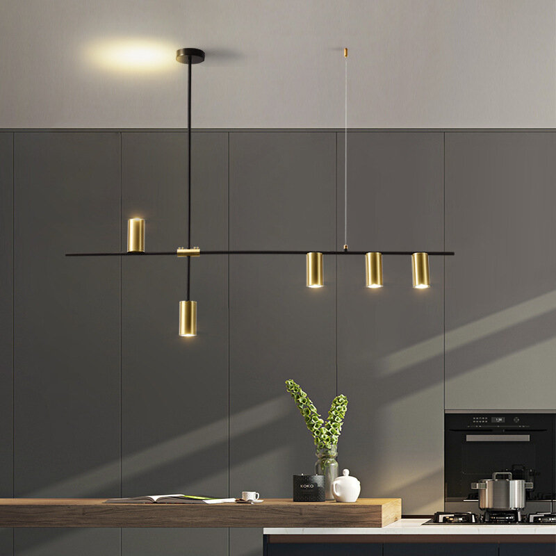 Lampadari da soggiorno nordici semplice e moderno Designer di illuminazione creativa minimalista Art Restaurant lampadario in metallo atmosferica