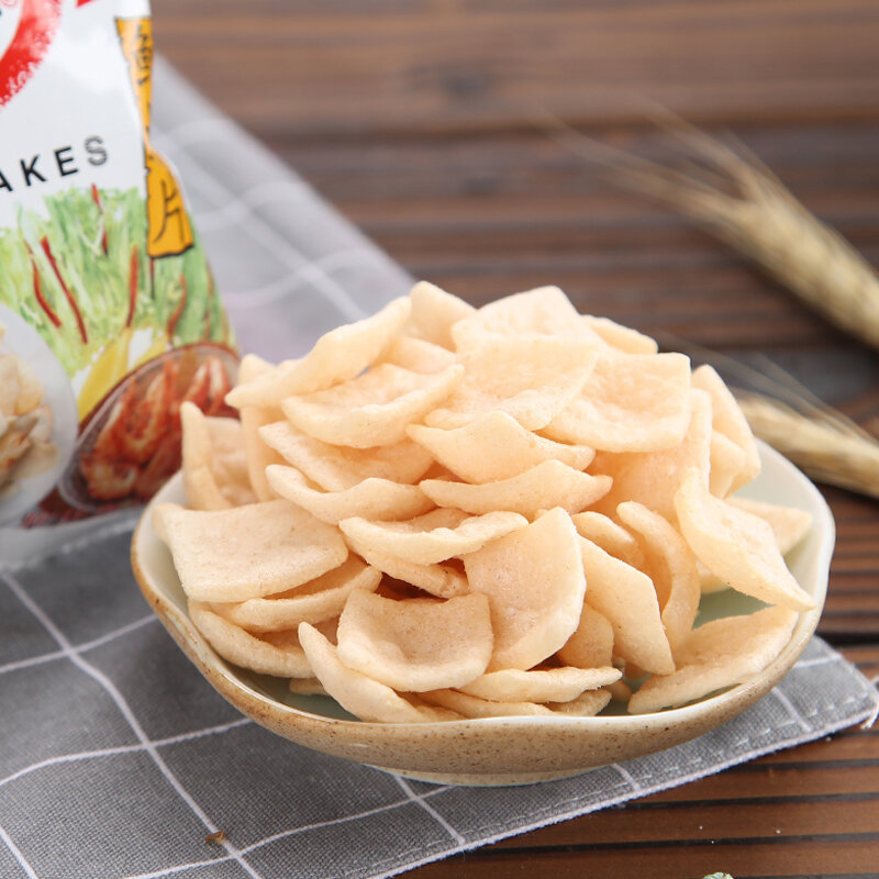 Shanghaojia Verse Garnalen Chips 6G Kleine Pakket Garnalen Strips Gepofte Gemengde Multi-Smaak