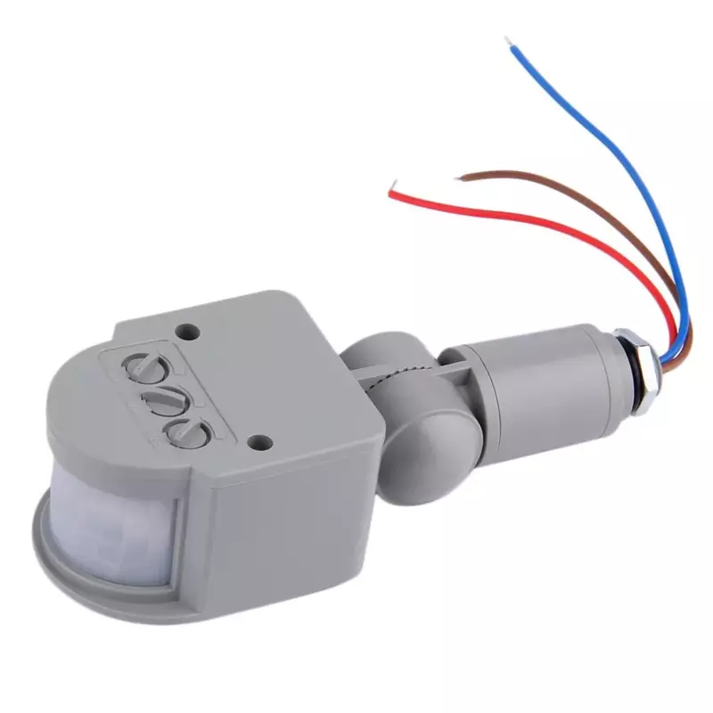 Interruttore della luce del sensore di movimento esterno AC 220V interruttore automatico del sensore di movimento PIR a infrarossi con luce a LED