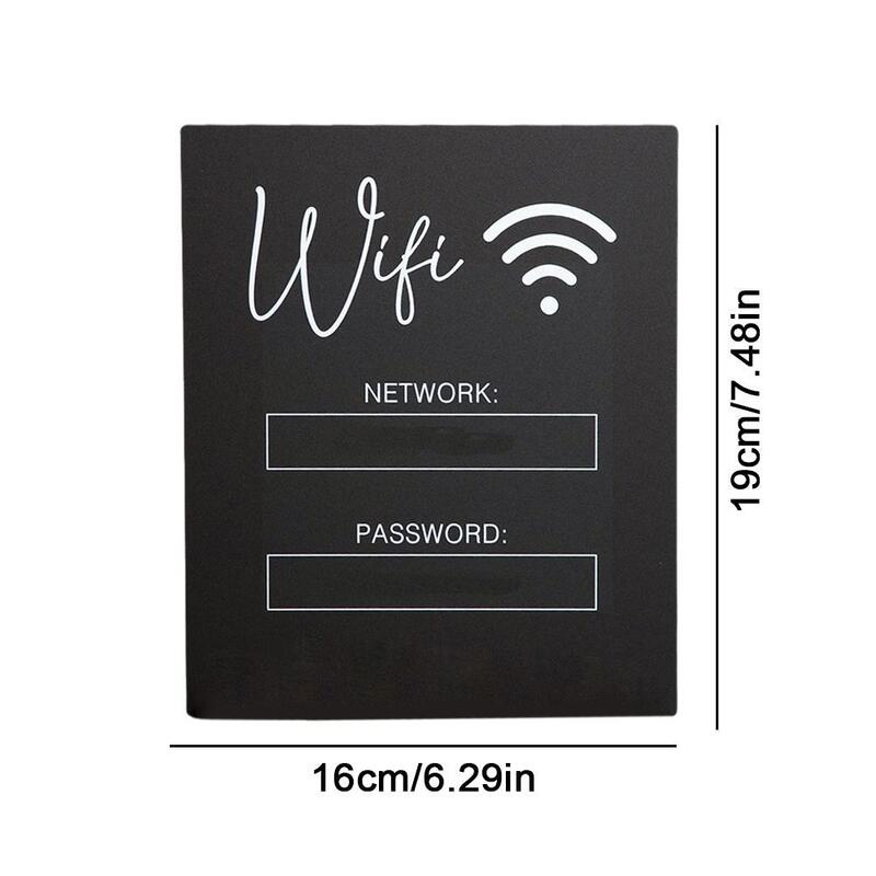 Specchio acrilico WiFi Sign Sticker per luoghi pubblici negozi di casa Account per scrittura a mano e Password Wifi bacheca segni 19x D1F1