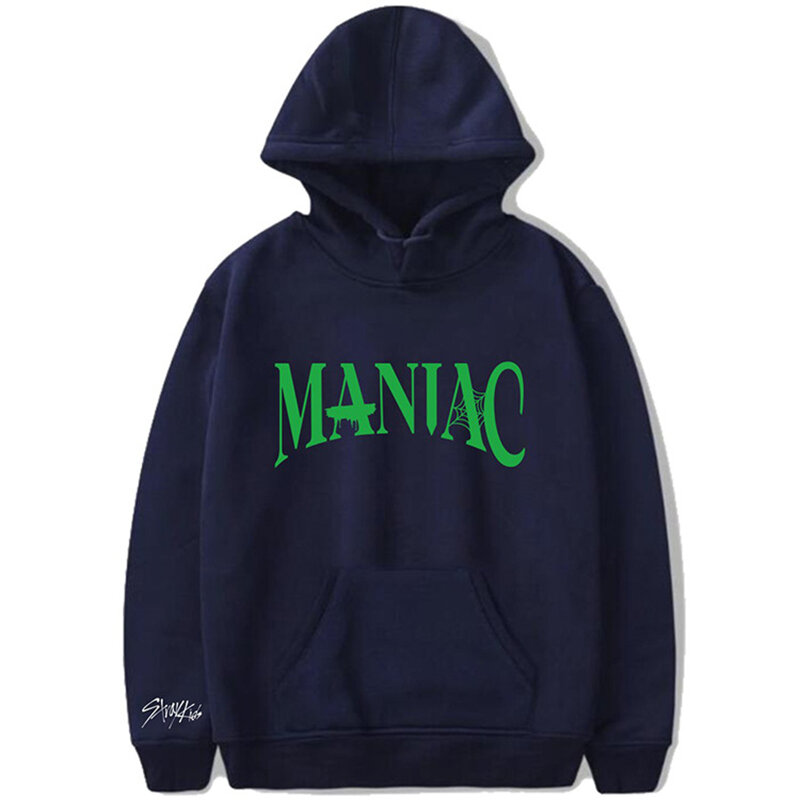 Straykids Maniac Женский/мужской пуловер для концерта в Северной Америке мода на улицах Южной Кореи джемпер с колпаком