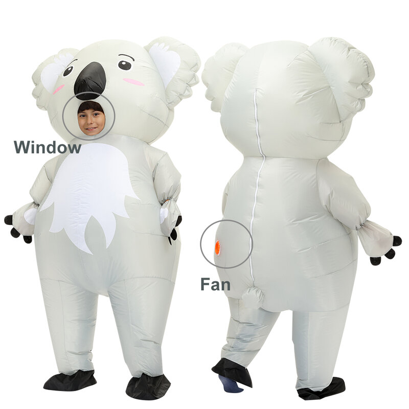 Costumi Cosplay di Halloween per bambini adulti mascotte animale Koala Costume gonfiabile divertente Purim Party gioco di ruolo Disfraz