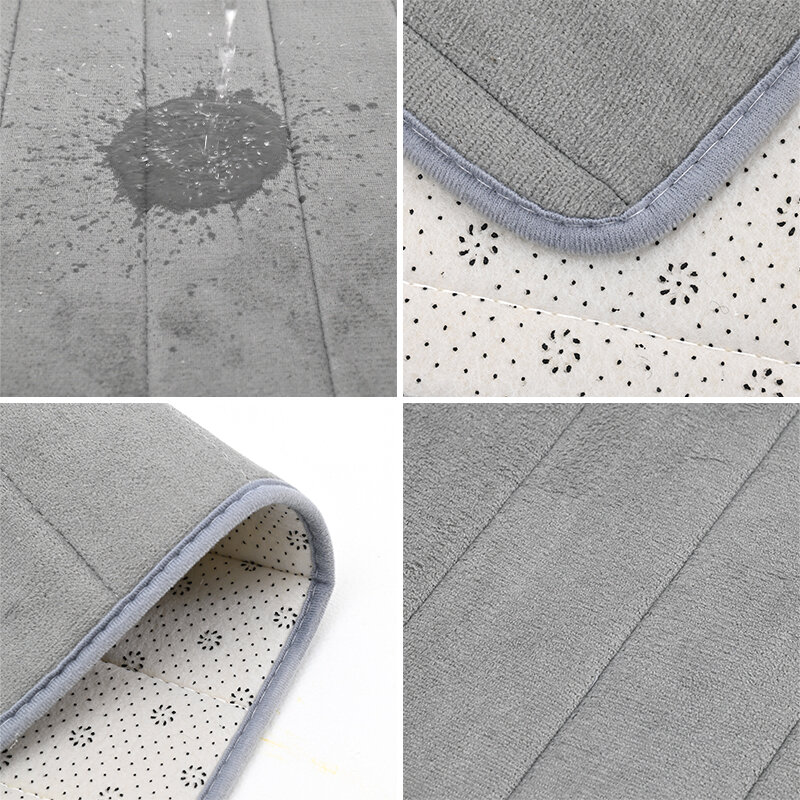 Memory Foam Bathroom Mat Cobblestone Embossed Bath Rug Non-slip Absorbent Bathtub Side Floor Rug Shower Mat коврики для ванной