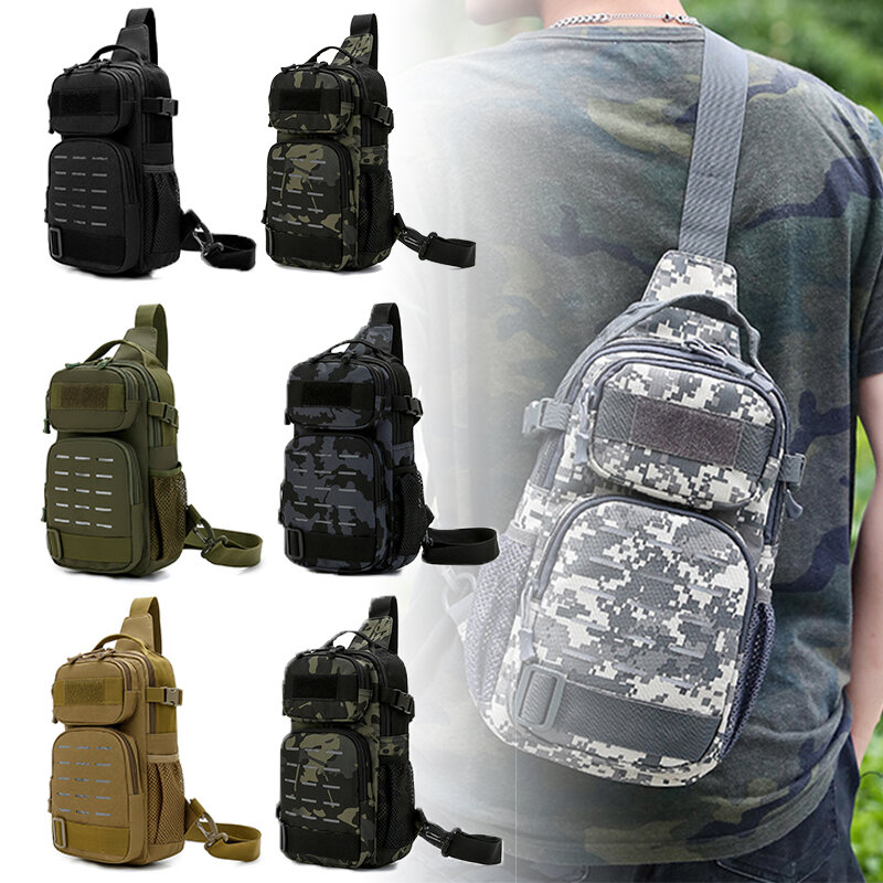 Tactical Shoulder Bag Men Outdoor Chest Bag Sling Camouflage Camping Travel Hiking Hunting Military Crossbody Bag