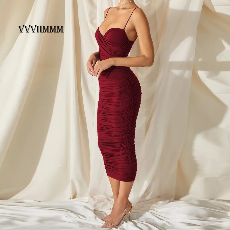 Seksowna bez pleców, długa szczupła spódnica pończochowa 2022 wiosenna i jesienna niska klatka Hip sukienka typu Wrap Traf eleganckie sukienki dla kobiet szata