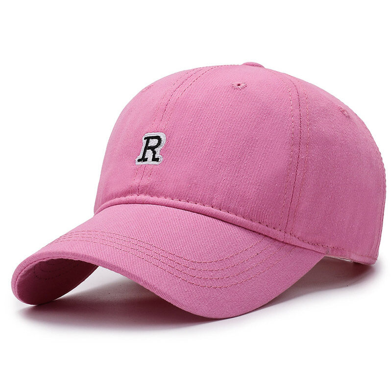 2022 New Black Cap Solid Color Baseball Cap Letter R Snapback Caps Casquette Hats Fitted Casual Hip Hop Dad Hats for Men Women