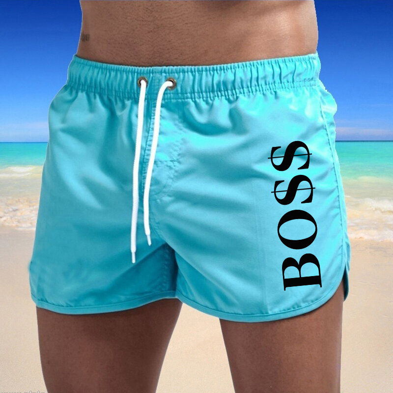 Pantaloncini da spiaggia da uomo estivi 2022 costumi da bagno colorati costume da bagno Sexy bauli da Surf abbigliamento maschile pantaloni sportivi da corsa ad asciugatura rapida