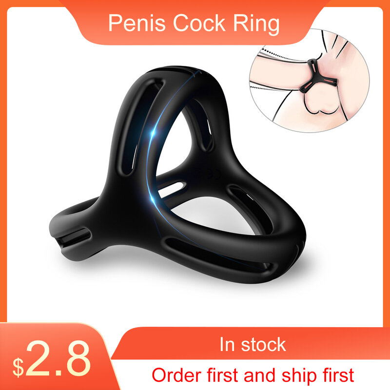 Penis Cock Ring Reusable Silicone Semen Cock Ring Penis Enlargement Delayed Ejaculation Sex Toys For Couple Man Enlarger Rings