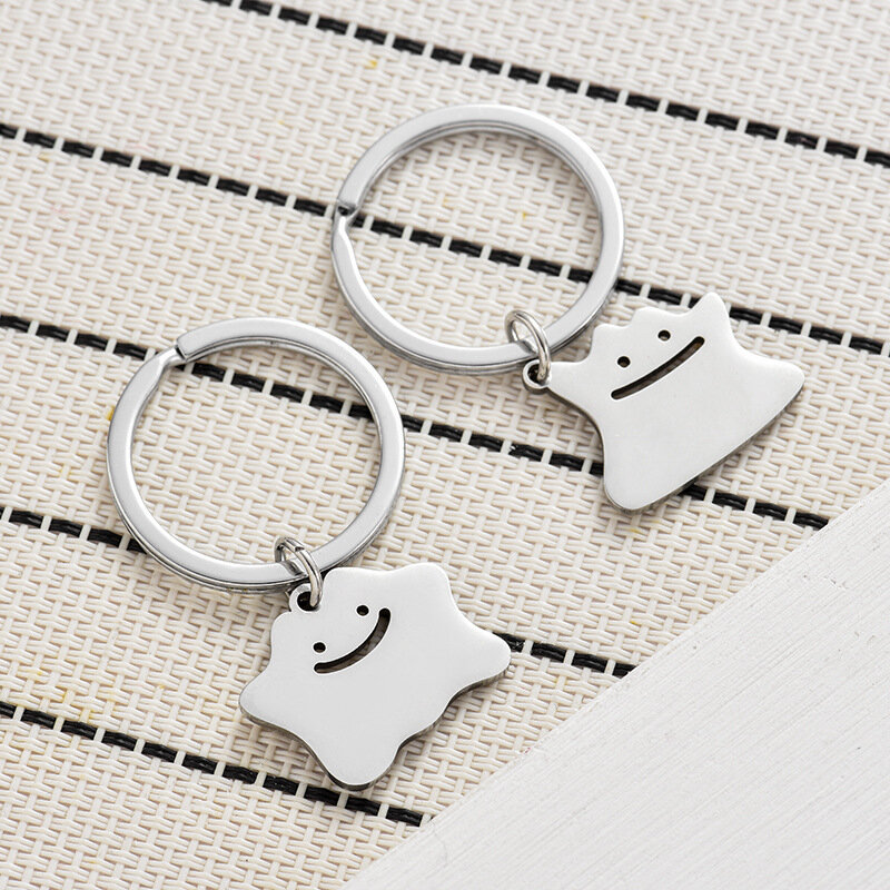 2 buah gantungan kunci Cloud anjing gantungan kunci Kawaii pemegang kunci cocok untuk dewasa kunci mobil pernak-pernik mode kecil hadiah grosir