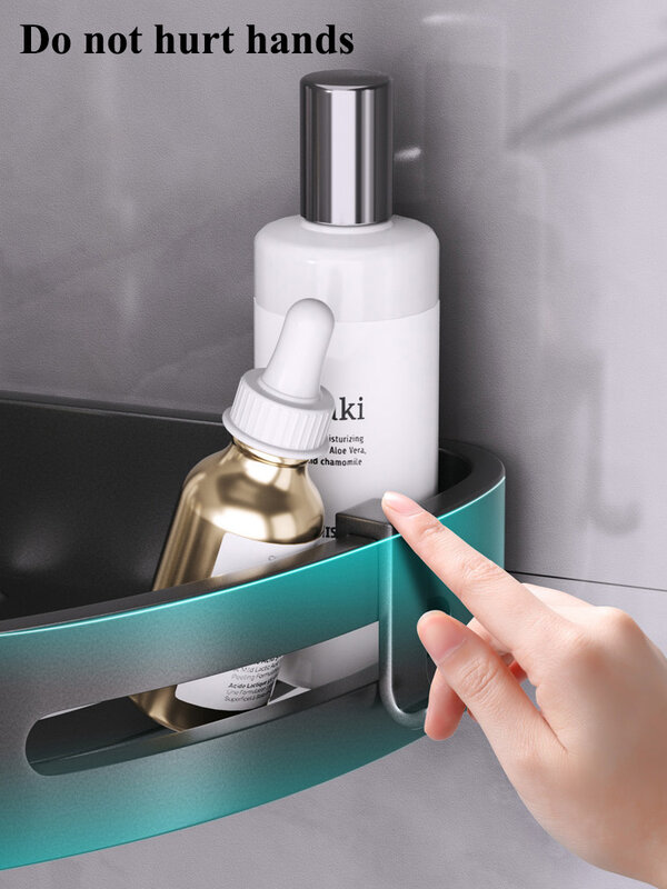 Joybos regał narożny do łazienki darmowym przepychaczem aluminium toaleta trójkąt przechowywanie półka prysznicowa łazienka akcesoria do przechowywania