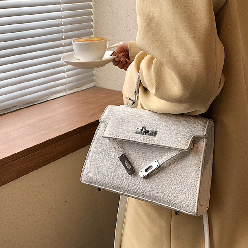 Mini sac à main couleur unie platine pour femmes, sacs de marque de luxe Design rétro fourre-tout à bandoulière tendance 2022