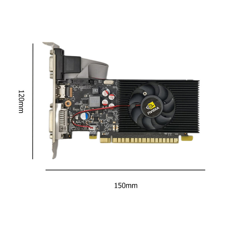 4GB DDR3 Máy Tính Loại Card Đồ Họa PCI-express2.0 16X Đồ Họa Máy Tính Thẻ HDMI-Tương Thích + VGA + DVI Thấp tiếng Ồn Cho Laptop
