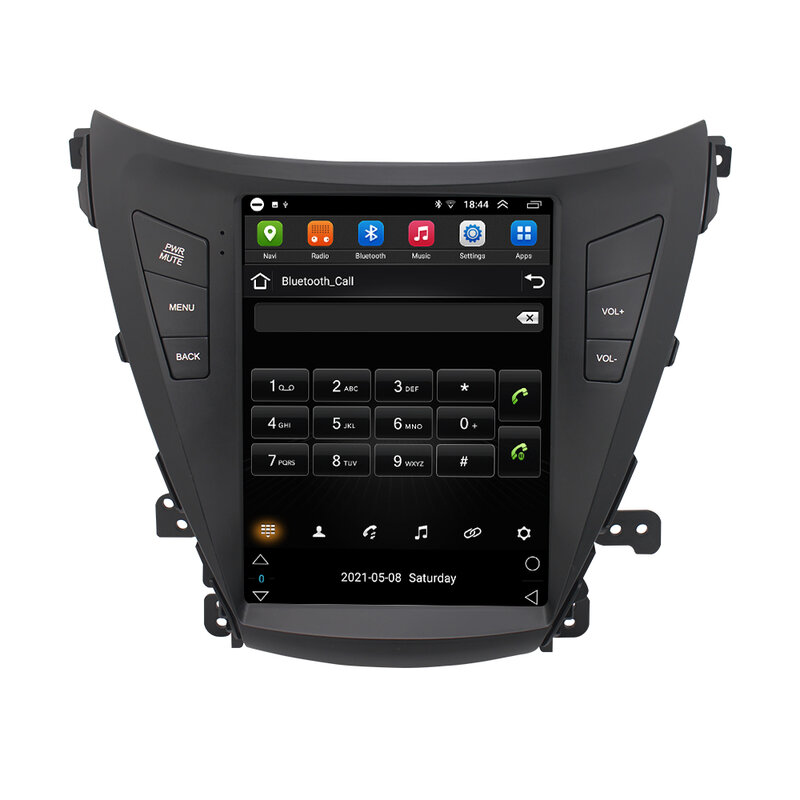 Reproductor Multimedia con GPS para coche, Radio estéreo con BT, WiFi, Mirror Link, estilo Tesla, Android, para Hyundai Elantra 2014-2015