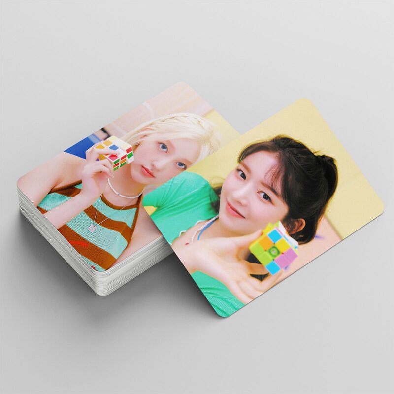 K-Pop IVE FÉRAS LOVELY Cartões Fotográficos Álbum, HD Impresso Photocard, Self Made Cartão LOMO para Fãs Coleção, 55pcs por conjunto