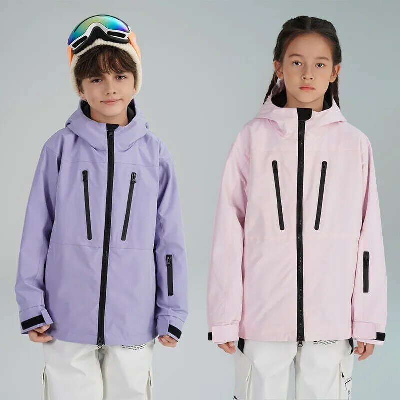 SEARIPE-chaquetas de esquí para niños, traje cálido de invierno, cortavientos impermeable, ropa térmica, abrigo de nieve, equipos al aire libre