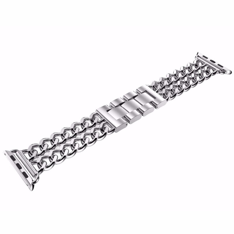Stainless Steel strap For Apple Watch band series 7 45mm 41mm 42mm 38mm 44mm 40mm correa iWatch 6 5 4 3 Link Bracelet Wrist belt