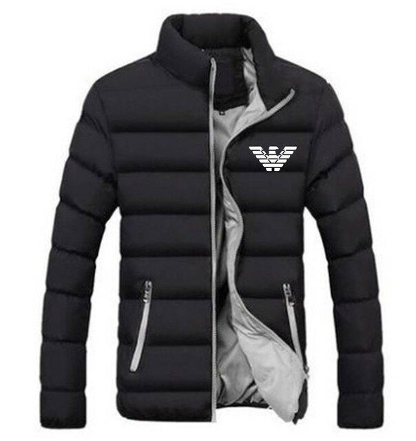 2022 Trend New Men's Padded Jacket Autumn and Winter Warm and Windproof Large Size Stand Collar Short Padded Jacket
