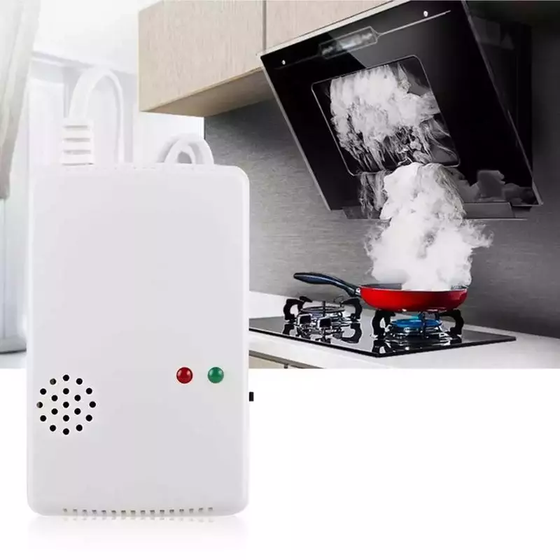 Natural Gas Alarm Sensor Practical Home Security Lpg Leakage Detector 110-240V Combustible Gas  Detector