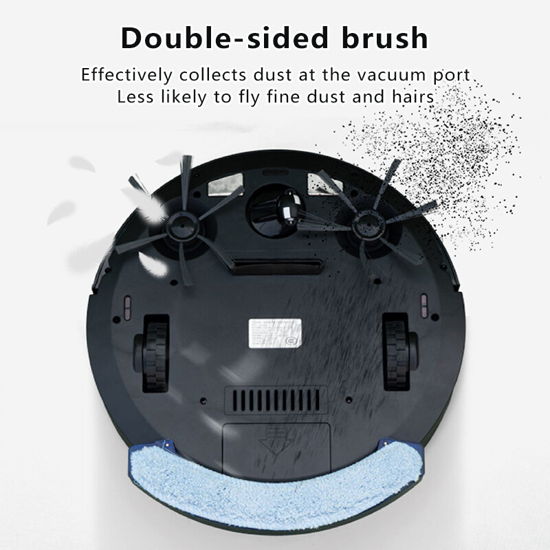 Inteligente Varrer e Mop Robô Aspirador Seco e Molhado Limpando Recarregável Robô Home Appliance Limpeza Tapete Animais de Cabelo