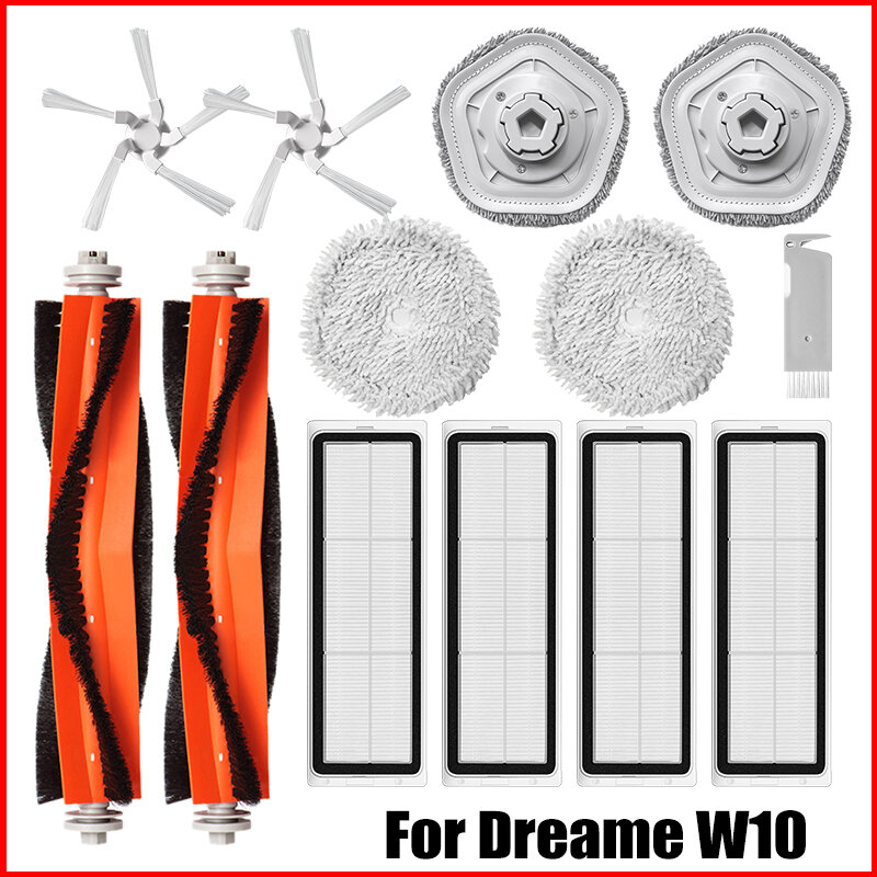 New Washable Hepa Filter Brush Replacement Accessories For Xiaomi Dreame Bot W10 Robot Vacuum Mop Main Brush Cleaner Spare Parts