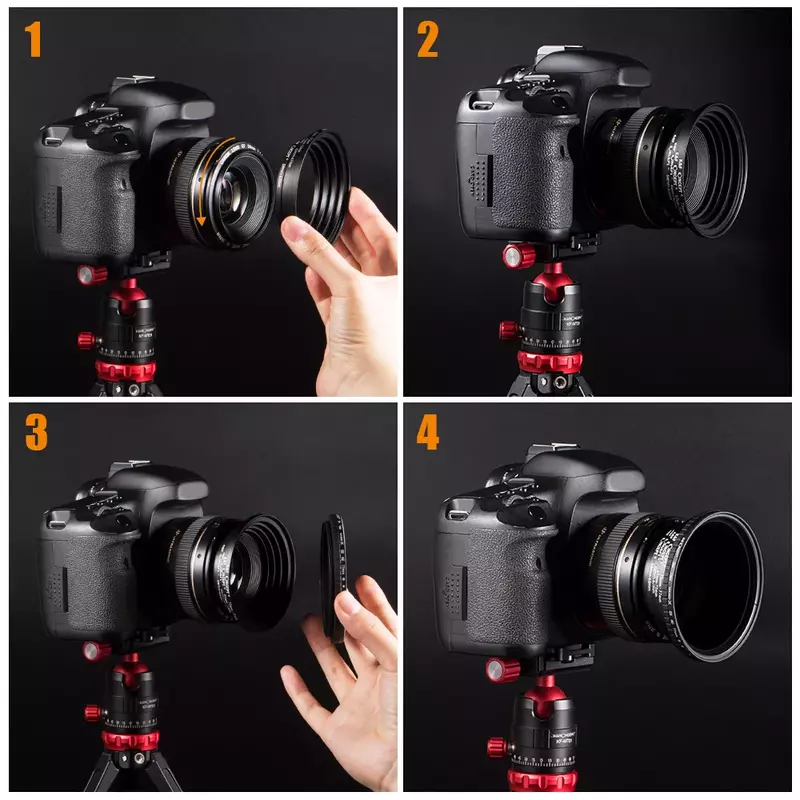 K & F CONCEPT-filtro de lente de cámara, conjunto de anillo adaptador Step Up/Down, 37-82mm, 82-37mm, para Canon, Nikon, Sony, DSLR, 18 Uds.