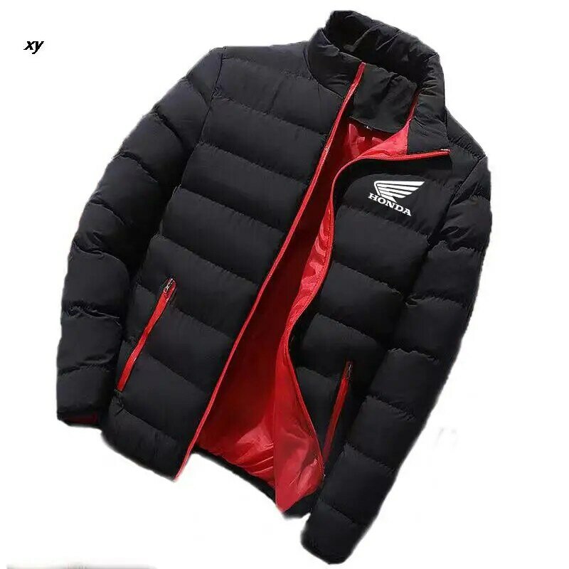 Veste d'hiver Honda pour hommes, coupe-vent à manches longues, Baseball, fermeture éclair, doublure en peluche, manteau masculin, 2022