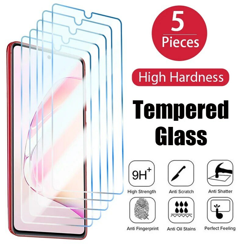 Защитное стекло, закаленное стекло для Samsung Galaxy A13/A52/A53/A33/A32/A22/A73/A52S/A21S/A51/50/A72/A71, 5 шт.