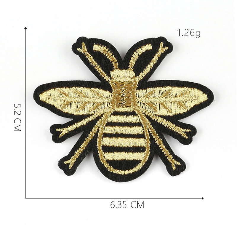 10ชิ้น/ล็อต Bee แมลงชุดสำหรับเสื้อผ้า DIY เหล็กบนแพทช์ปักสำหรับหมวกกางเกงยีนส์สติกเกอร์เย็บบน ...